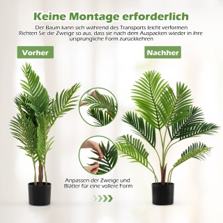 Costway Σετ 2 Τεχνητών Φοινίκων Αρέκα 90εκ σε Γλάστρα HZ10328GN-2 Costway Σετ 2 Τεχνητών Φοινίκων Αρέκα 90εκ σε Γλάστρα HZ10328GN-2