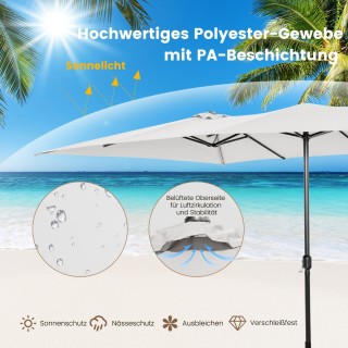 Costway Μεγάλη Διπλής Όψης Ομπρέλα Βεράντας 426 εκ. για Εξωτερική Χ...