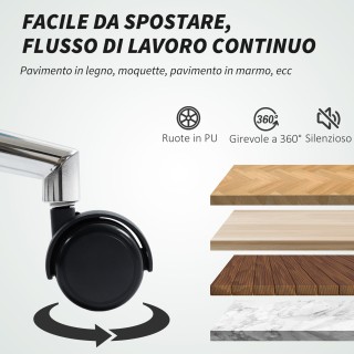 HOMCOM Ρυθμιζόμενη Καρέκλα Γραφείου με 5 Ρόδες, από Σιλικόνη PU, Αφ... HOMCOM Ρυθμιζόμενη Καρέκλα Γραφείου με 5 Ρόδες, από Σιλικόνη PU, Αφ...