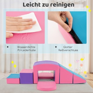 Costway Σετ Αναρρίχησης Αφρού 6 Τεμαχίων για Νήπια με Πολύχρωμο Σχε...