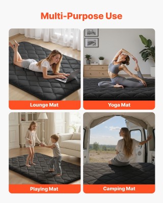 VEVOR Πτυσσόμενο Ιαπωνικό Στρώμα Τατάμι με Σάκο, 9 Επίπεδα, Μαύρο B... VEVOR Πτυσσόμενο Ιαπωνικό Στρώμα Τατάμι με Σάκο, 9 Επίπεδα, Μαύρο B...