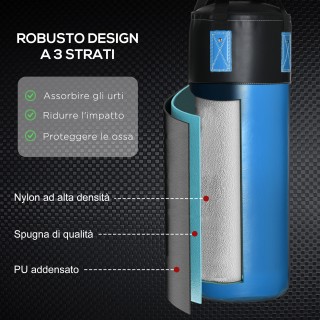 HOMCOM  Σετ Σάκος Πυγμαχίας για Κρέμασμα με Γάντια, Σάκος Πυγμαχίας...