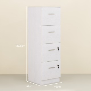 HOMCOM Γραφείο Ντουλάπι 40x42x130.8 εκ, Λευκό 924-086V80WT HOMCOM Γραφείο Ντουλάπι 40x42x130.8 εκ, Λευκό 924-086V80WT