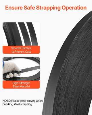 VEVOR Ιμάντας Χάλυβα για Δέσιμο Παλετών 19mm x 0.55mm x 500m - Αντο...