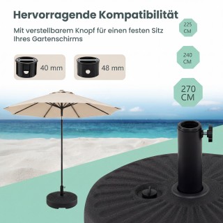 Costway Βάση Ομπρέλας με Δυνατότητα Πλήρωσης 22 L / 25 kg για Ιστού...