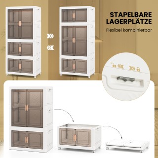 Costway Ντουλάπα με 10 κρεμάστρες 421L πτυσσόμενη, με ροδάκια - 71 ... Costway Ντουλάπα με 10 κρεμάστρες 421L πτυσσόμενη, με ροδάκια - 71 ...