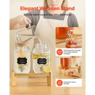 VEVOR Γυάλινος Διανεμητής Ποτών 3.8L με Βάση 2 Τεμάχια για Πάρτι YL... VEVOR Γυάλινος Διανεμητής Ποτών 3.8L με Βάση 2 Τεμάχια για Πάρτι YL...