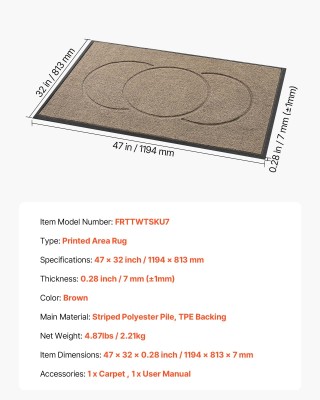 VEVOR Μεγάλο Πατάκι Εισόδου 1194 x 813 mm με Αντιολισθητική Επιφάνε... VEVOR Μεγάλο Πατάκι Εισόδου 1194 x 813 mm με Αντιολισθητική Επιφάνε...