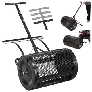 VEVOR Διανομέας Κομπόστ και Τύρφης 61 εκ. με Λαβή Ώθησης/Έλξης, Βού...