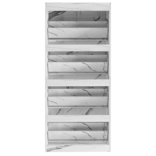 BAKAJI Ντουλάπα Παπουτσιών με 4 Πόρτες Διπλού Βάθους, Λευκό Μάρμαρο... BAKAJI Ντουλάπα Παπουτσιών με 4 Πόρτες Διπλού Βάθους, Λευκό Μάρμαρο...