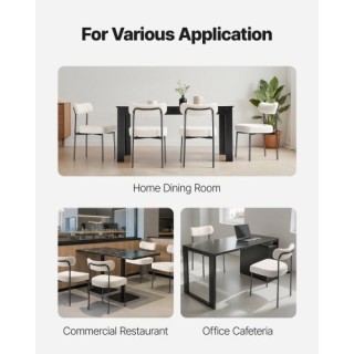 VEVOR Σετ από 2 Μοντέρνες Καρέκλες Φαγητού Boucle της VEVOR JSCYBOF... VEVOR Σετ από 2 Μοντέρνες Καρέκλες Φαγητού Boucle της VEVOR JSCYBOF...