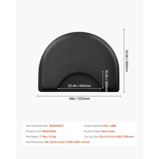 VEVOR Υπόστρωμα Σαλονιού για Κομμωτές 1220 x 905 mm Ημικυκλικό SLDB... VEVOR Υπόστρωμα Σαλονιού για Κομμωτές 1220 x 905 mm Ημικυκλικό SLDB...