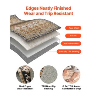 VEVOR Χαλί Μεγάλης Επιφάνειας 8x10 ft Αντιολισθητικό Εσωτερικής Χρή... VEVOR Χαλί Μεγάλης Επιφάνειας 8x10 ft Αντιολισθητικό Εσωτερικής Χρή...