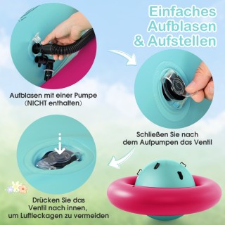 Costway Φουσκωτό Παιχνίδι Άλματος Διαστημόπλοιο για Παιδιά NP10980PG