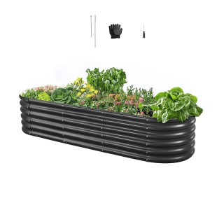 VEVOR Μεταλλικό Υπερυψωμένο Παρτέρι, Σκοτεινό Γκρι, 2.0 x 0.6 x 0.4... VEVOR Μεταλλικό Υπερυψωμένο Παρτέρι, Σκοτεινό Γκρι, 2.0 x 0.6 x 0.4...