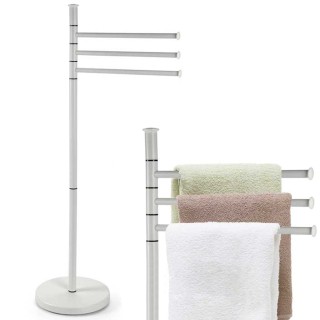 BAKAJI Βάση Πετσέτας Μπάνιου Παρίσι με 3 Βραχίονες από Λευκό Μέταλ... BAKAJI Βάση Πετσέτας Μπάνιου Παρίσι με 3 Βραχίονες από Λευκό Μέταλ...