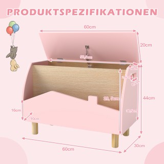 Costway Ξύλινο Κουτί Παιχνιδιών με Ράφι και Ανοιγόμενο Καπάκι 60 x ... Costway Ξύλινο Κουτί Παιχνιδιών με Ράφι και Ανοιγόμενο Καπάκι 60 x ...