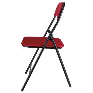 Galileo Πτυσσόμενη καρέκλα εξοικονόμησης χώρου με εφέ κόκκινου βελο...