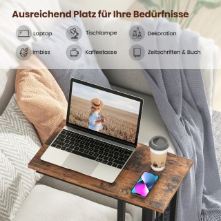 Costway Τραπεζάκι Καναπέ C-Σχήματος για Εξοικονόμηση Χώρου JV11813CF Costway Τραπεζάκι Καναπέ C-Σχήματος για Εξοικονόμηση Χώρου JV11813CF