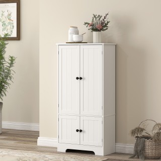 HOMCOM Λευκή Κουζίνα Κρεντέντζα 58.2x30x123 εκ. 83A-236V00WT