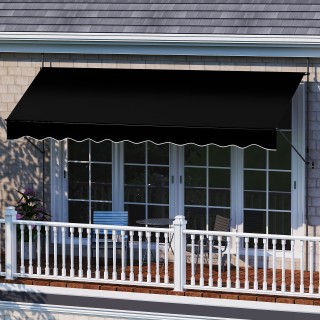 Costway Αντηλιακή Τέντα Μπαλκονιού Χωρίς Τρυπήματα με Χειροκίνητη Ρ...