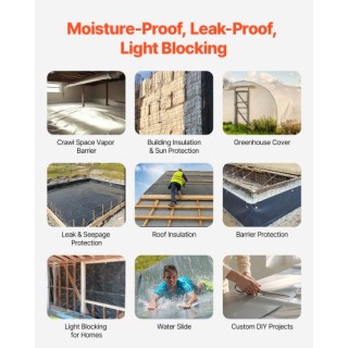 VEVOR Ρολό Πλαστικού 8Mil 6.5 x 164 FT Βαρέως Τύπου Πολυαιθυλένιο Γ...