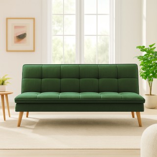 BAKAJI Καναπές-Κρεβάτι Ανακλινόμενος 3 Θέσεων Εργονομικός σε Πράσιν...