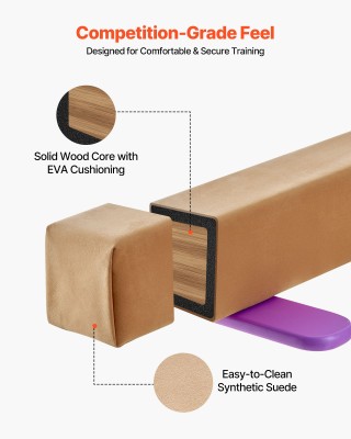 VEVOR Επίπεδη Δοκός Ισορροπίας 8FT (240cm), Κίτρινη BKSJPHM8FT4IC4R... VEVOR Επίπεδη Δοκός Ισορροπίας 8FT (240cm), Κίτρινη BKSJPHM8FT4IC4R...