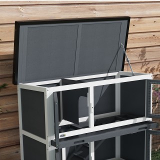 PawHut Διώροφη Κουνελοτροφείο από Ξύλο Έλατου και Πίσσα με Ράμπα, ... PawHut Διώροφη Κουνελοτροφείο από Ξύλο Έλατου και Πίσσα με Ράμπα, ...