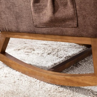 Shally Dogan Καφέ Κουνιστή Πολυθρόνα από Ύφασμα με Ξύλινη Κατασκευ... Shally Dogan Καφέ Κουνιστή Πολυθρόνα από Ύφασμα με Ξύλινη Κατασκευ...