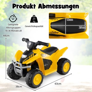 Costway  6V Ηλεκτρικό Παιδικό ATV Quad με LED Φώτα για Ηλικίες 18–3...