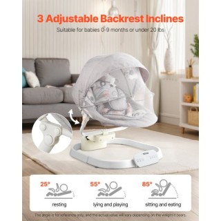 VEVOR Βρεφική Κούνια 3 Ταχύτητες 3 Θέσεις Καθίσματος Τηλεχειριστήρι... VEVOR Βρεφική Κούνια 3 Ταχύτητες 3 Θέσεις Καθίσματος Τηλεχειριστήρι...
