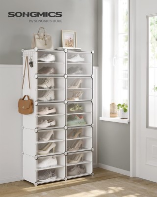 SONGMICS Παπουτσοθήκη Οργάνωσης 82x32x152cm για 40 Ζευγάρια με Γάντ...