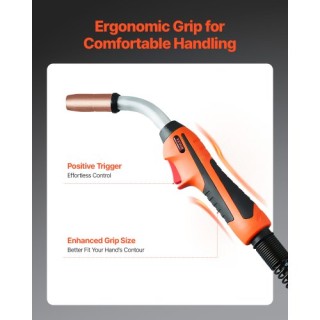 VEVOR Πιστόλι MIG συγκόλλησης 250Α με καλώδιο 15 ποδιών για σύρματα...