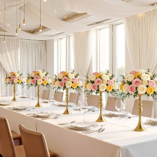 VEVOR Χρυσό Βάζο Γάμου 38εκ, Κρυστάλλινο Κεντρικό Διακόσμησης (16 τ... VEVOR Χρυσό Βάζο Γάμου 38εκ, Κρυστάλλινο Κεντρικό Διακόσμησης (16 τ...