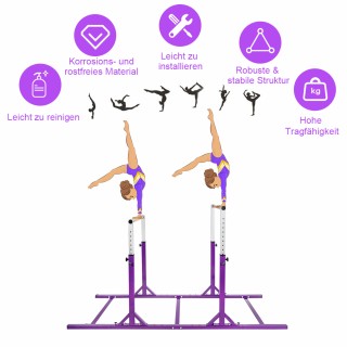 Costway Ρυθμιζόμενη Μονόζυγο Γυμναστικής 250 x 132 x 140 cm Μωβ SP3... Costway Ρυθμιζόμενη Μονόζυγο Γυμναστικής 250 x 132 x 140 cm Μωβ SP3...