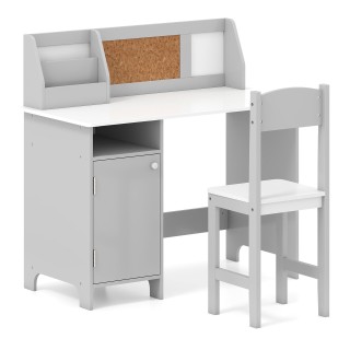 Costway Παιδικό Γραφείο με Καρέκλα, Διαστάσεις 90x45x85,5 εκ. HY102...
