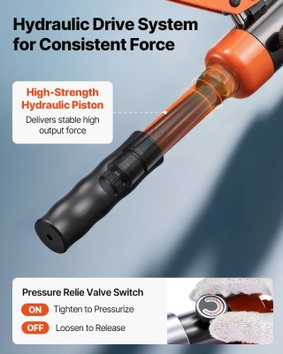 VEVOR Υδραυλική Πρέσα για Σωλήνες με Σιαγόνες V12-V28 & Θήκη Μεταφο...