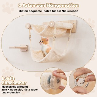 Costway  5-τμχ Σκαρφαλωτός Γατόδεντρο με Πλατφόρμες, Κολώνες από Λι...