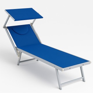 Ξαπλώστρα Ανακλινόμενη για Θάλασσα Πισίνα και Κήπο Total Μπλε με Σκ...