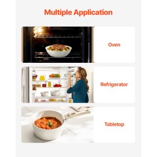 VEVOR Σετ Μαγειρικών Σκευών 17 Τεμαχίων Λευκό Γρανίτη Αντικολλητικό...