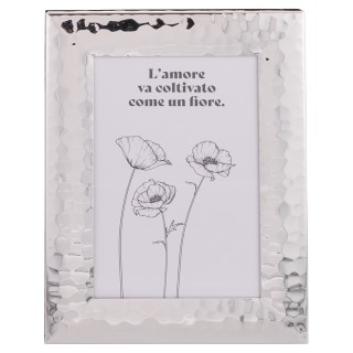 Galileo Ασημένια Κορνίζα Επιτραπέζια με Λαμπερό Φινίρισμα και Ανάγλ...