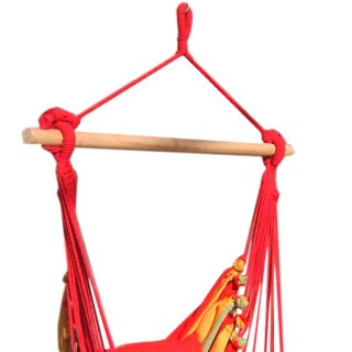 BAKAJI Κρεμαστή Καρέκλα Κήπου με Ροζ Κόκκινα Μαξιλάρια 02814220