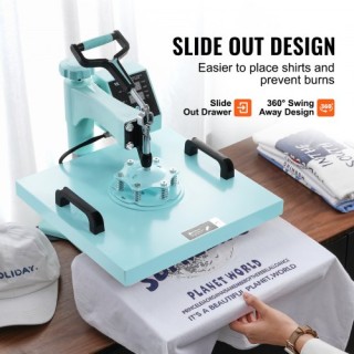 Μηχανή Θερμομεταφοράς VEVOR 15x15 5 σε 1 με Πρέσα για Κύπελλα 30oz ...