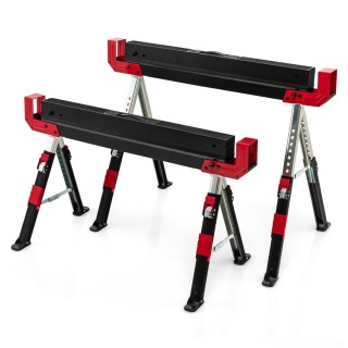 Costway  Πτυσσόμενος καβαλέτο πριονιού σετ 2 τεμαχίων από χάλυβα με...