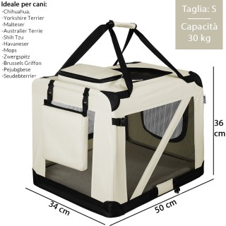 BAKAJI  Φορητό Κλουβί για Κατοικίδια Ζώα Μέγεθος S Πτυσσόμενο Κλουβ...