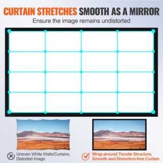 VEVOR Οθόνη Προβολής 120 16:9 4K HDTV Σταθερού Πλαισίου για Εξωτερι... VEVOR Οθόνη Προβολής 120 16:9 4K HDTV Σταθερού Πλαισίου για Εξωτερι...