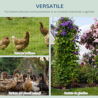 PawHut Συρματοπλέγμα κήπου με επίστρωση PVC για φράχτες εξωτερικού ... PawHut Συρματοπλέγμα κήπου με επίστρωση PVC για φράχτες εξωτερικού ...