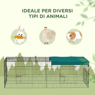 PawHut Εξωτερικό και Εσωτερικό Κλουβί Κουνελιών με Ατσάλινο Στέγη, ... PawHut Εξωτερικό και Εσωτερικό Κλουβί Κουνελιών με Ατσάλινο Στέγη, ...
