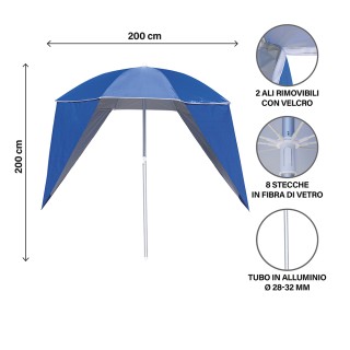 Galileo Ομπρελόνε και τέντα 2 σε 1 με τσέπη αποθήκευσης, αποσπώμενα...